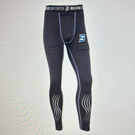 Blue Sports Compression Jock Pants