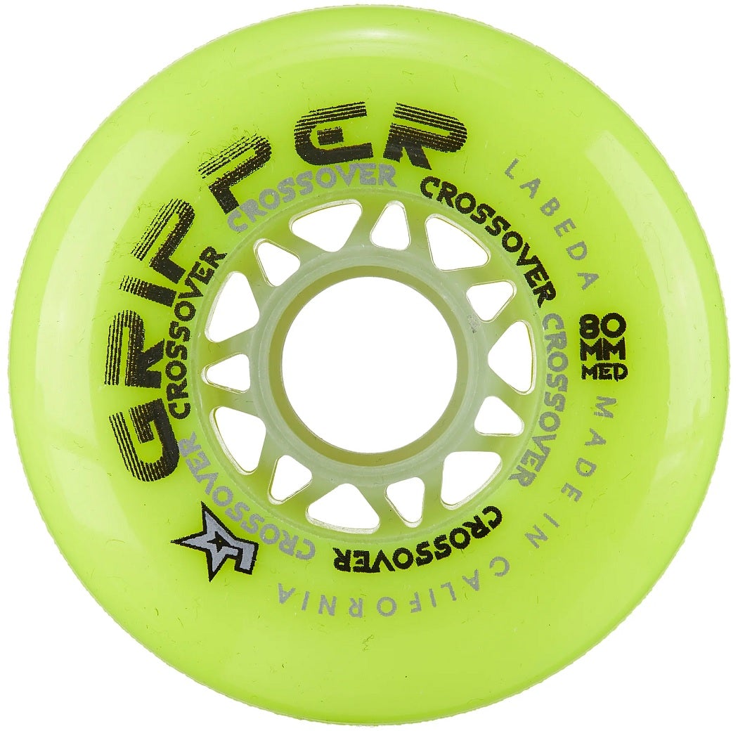 Labeda Gripper 83A medium Yellow/ Black roller wheel (4pk)