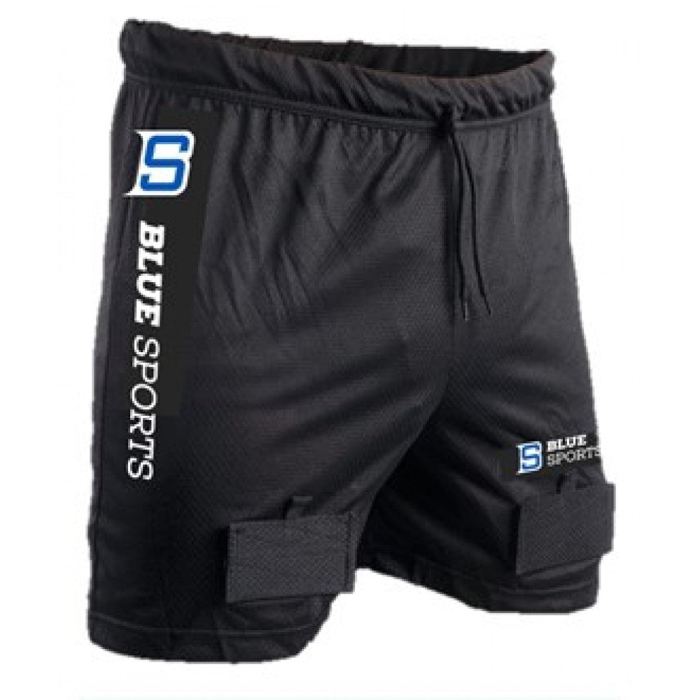 Blue Sports Mesh Shorts with cup