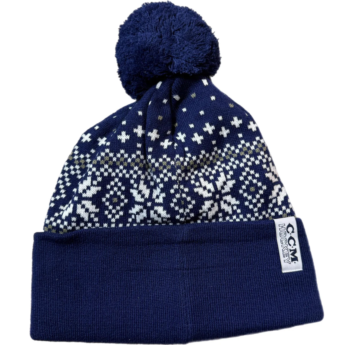 CCM Knit Pom Hat Snowflake Senior